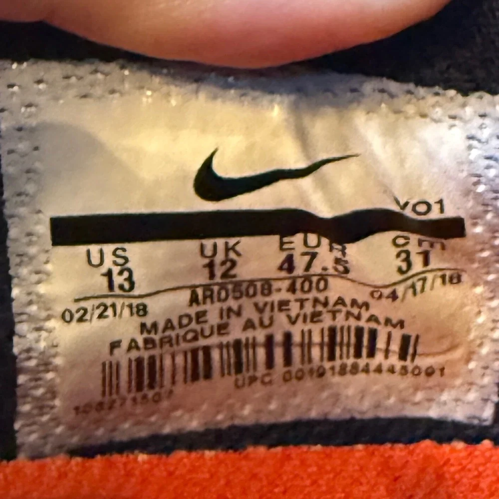 Nike Air Max Typha 2 Denver Broncos Navy Training Shoes AR0508-400 Mens 13